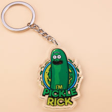 Load image into Gallery viewer, Cute Anime Cartoon Rick And Morty Keychain Acrylic Key Chain Women and Men Kids Key Ring Gift Porte Clef