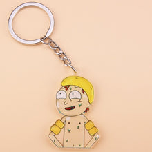 Load image into Gallery viewer, Cute Anime Cartoon Rick And Morty Keychain Acrylic Key Chain Women and Men Kids Key Ring Gift Porte Clef