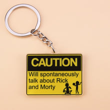 Load image into Gallery viewer, Cute Anime Cartoon Rick And Morty Keychain Acrylic Key Chain Women and Men Kids Key Ring Gift Porte Clef