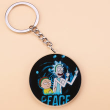 Load image into Gallery viewer, Cute Anime Cartoon Rick And Morty Keychain Acrylic Key Chain Women and Men Kids Key Ring Gift Porte Clef