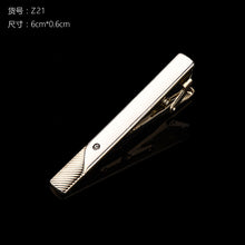 Load image into Gallery viewer, Hot Sale New Tie Clips Men&#39;s  Metal Necktie Bar Crystal Formal Dress Shirt Wedding Ceremony  Gold  Tie Clip